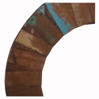 Reclaimed Wood Round Mirror Frame