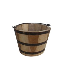 Wooden Small Bucket - Planter, Ice Bucket