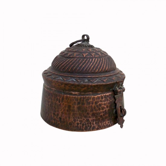 Vintage Collectible Chapati Box Dabusa Copper, Old And Interesting Vintage Collectible Chapati Box Dabusa Copper, Old And Interesting