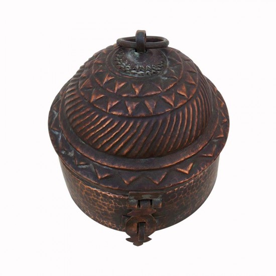 Vintage Collectible Chapati Box Dabusa Copper, Old And Interesting Vintage Collectible Chapati Box Dabusa Copper, Old And Interesting