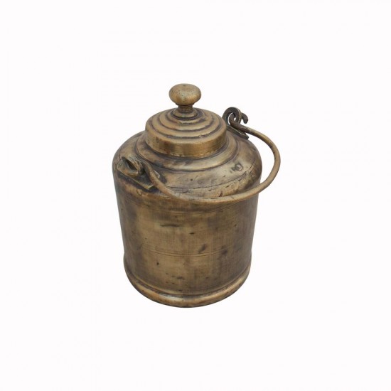 Indian Railway Station Chai Wala Style Vintage Brass Chai Ketali Tea Kettle