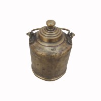 Indian Railway Station Chai Wala Style Vintage Brass Chai Ketali Tea Kettle