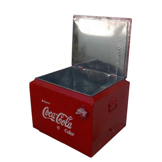 Vintage-Retro Style Iron Coca Cola Bottle Cooler Box