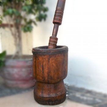 Vintage Collection - Old Wooden Spice Okhli