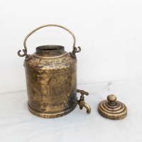 Indian Railway Station Chai Wala Style Vintage Brass Chai Ketali Tea Kettle