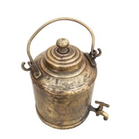 Indian Railway Station Chai Wala Style Vintage Brass Chai Ketali Tea Kettle