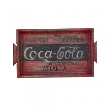 Retro Distressed Tray Red Coca Cola