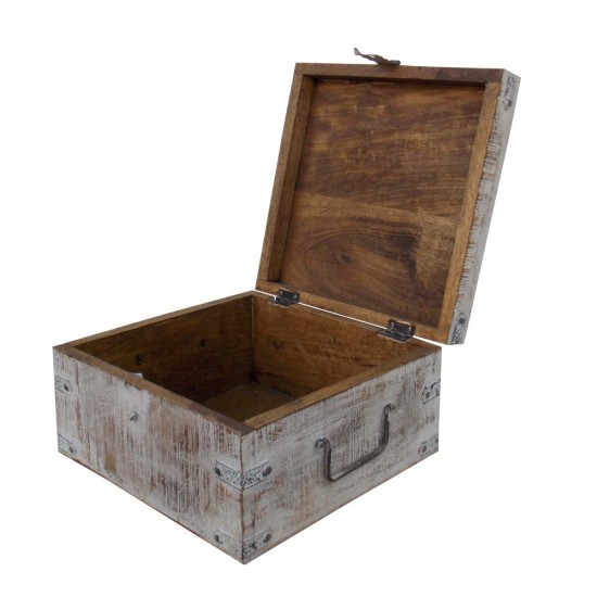 large square wooden box