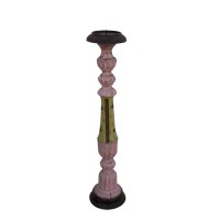 Pillar Candle Stand - Distress Painted Long