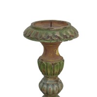 Pillar Candle Stand - Distress Painted Long