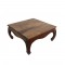 Opium Bajot - Natural Brown Polished Wooden Low Height Stool 