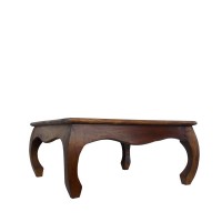 Opium Bajot - Natural Brown Polished Wooden Low Height Stool 