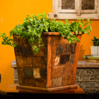 Square reclaimed wood planter box – handcrafted recycled wooden planter Square reclaimed wood planter box – handcrafted recycled wooden planter