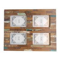 Handcrafted reclaimed wooden photo frame with rustic weathered finish (5x7 inches) Handcrafted reclaimed wooden photo frame with rustic weathered finish (5x7 inches)