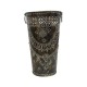 Dark Gray Painted Iron Bucket Flower Vase - Medium Dark Gray Painted Iron Bucket Flower Vase - Medium