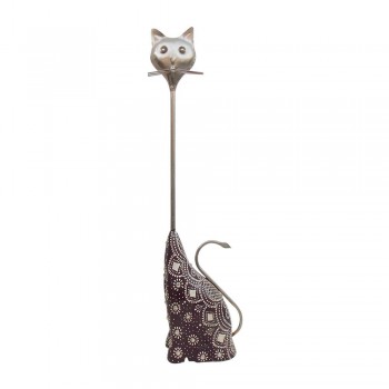 Painted Cat - Wood & Iron - Small
