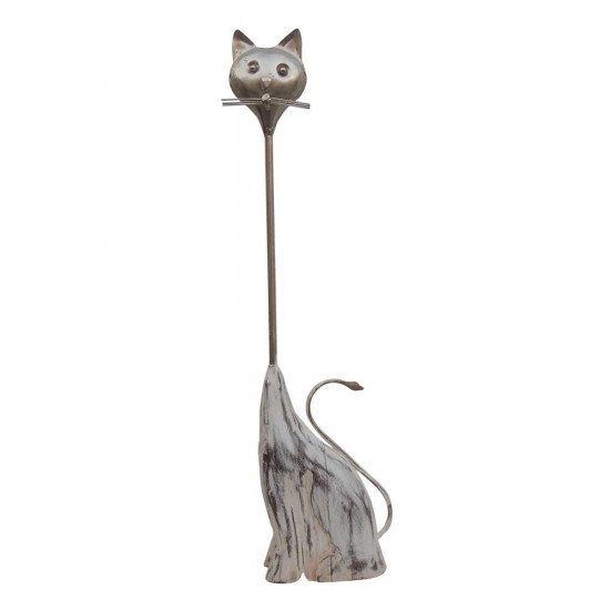 Long Neck Cat Distress White - Medium Long Neck Cat Distress White - Medium