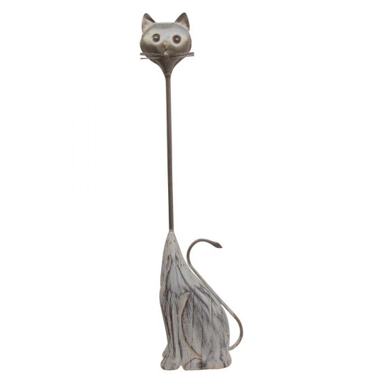 Long Neck Cat Distress White - Large Long Neck Cat Distress White - Large