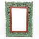 Distress Green Mirror Frame - Wood & Brass Distress Green Mirror Frame - Wood & Brass