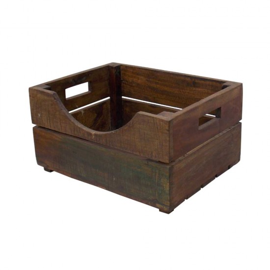 Wooden Planter Rough Polish - Wine Crate