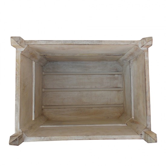 Distress White Picket Planter, Cellar Distress White Picket Planter, Cellar