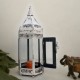Distressed Iron Lamp - Hexagonal White Distressed Iron Lamp - Hexagonal White
