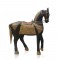Brown Polished Handcrafted Wooden Horse - Metal Fitted 24 Inch
