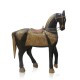 Brown Polished Handcrafted Wooden Horse - Metal Fitted 24 Inch