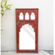 Mehrab Mirror Frame - Distressed Red