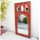 Mehrab Mirror Frame - Distressed Red