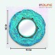 Distress Blue Painted Round Mirror Frame - Wood Carving & Brass Art Distress Blue Painted Round Mirror Frame - Wood Carving & Brass Art