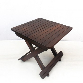 Folding Camp Stool- Wood, Statted (Not suitable for seating)