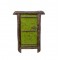 Village Window Mirror Frame - Chipped Green