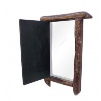 Village Window Mirror Frame - Chipped Green