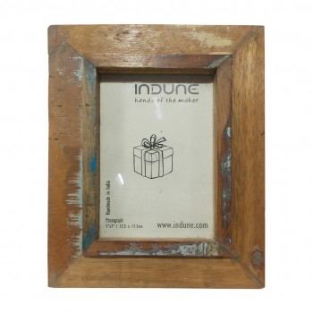 Weathered Reclaimed Wood Photo Frame Photo 5 x 7 Inches