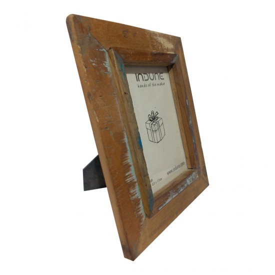 Weathered Reclaimed Wood Photo Frame Photo 5 x 7 Inches