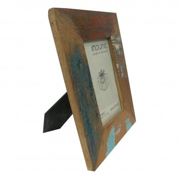 Weathered Reclaimed Wood Photo Frame Photo 4 x 6 Inches