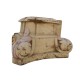 Old Wooden Pillar Candle - Carved Old Wooden Pillar Candle - Carved