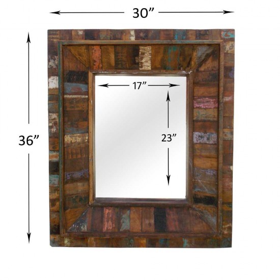 Reclaimed Wood Heavy Mirror Frame