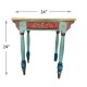 Painted Rectangular Table with Brass Artwork Painted Rectangular Table with Brass Artwork