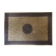 Painted Rectangular Table with Brass Artwork Painted Rectangular Table with Brass Artwork