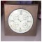 5 Time Zone World Old Clock - Brass Square 24 x 24 Inches