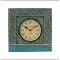 Turquoise Square Clock