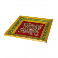 Hand Painted Tray - Platter Square Multi Colours