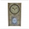 Clock With Photo Frame - Antique White 