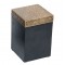 Square Wood Brass Box 4 x 4 x 6 Inches 