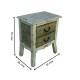 Distress White Wooden Chest of Two Drawers - Bed Side Distress White Wooden Chest of Two Drawers - Bed Side