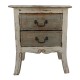 Distress White Wooden Chest of Two Drawers - Bed Side Distress White Wooden Chest of Two Drawers - Bed Side