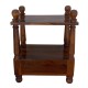 Wooden Sheesham Wood Pillar Bed Side - Rectangle Wooden Sheesham Wood Pillar Bed Side - Rectangle