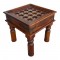 Wooden Brass Art Central Table Square